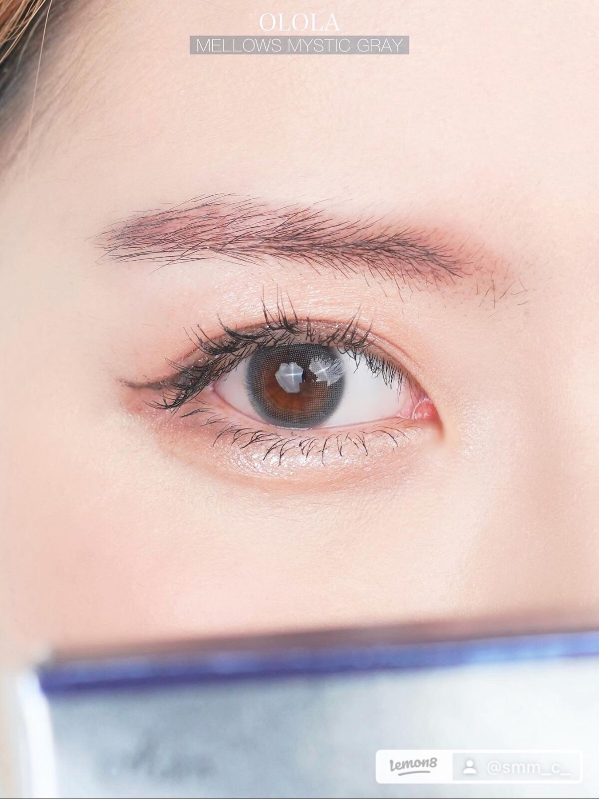 メローズ(Mellows) ミスティックグレー/OLOLA/カラーコンタクトレンズを使ったクチコミ（3枚目）