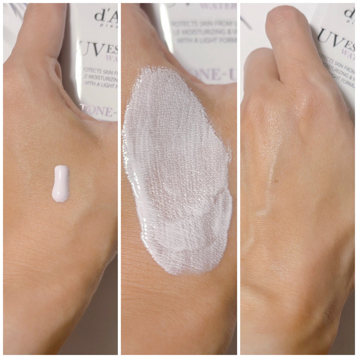 ダルバ ウォータフル トーンアップ サンクリーム(パープル)/ダルバ/日焼け止めクリームを使ったクチコミ(3枚目)