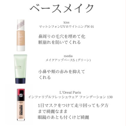 メイクアップベースS(グリーン)/media/化粧下地を使ったクチコミ(2枚目)