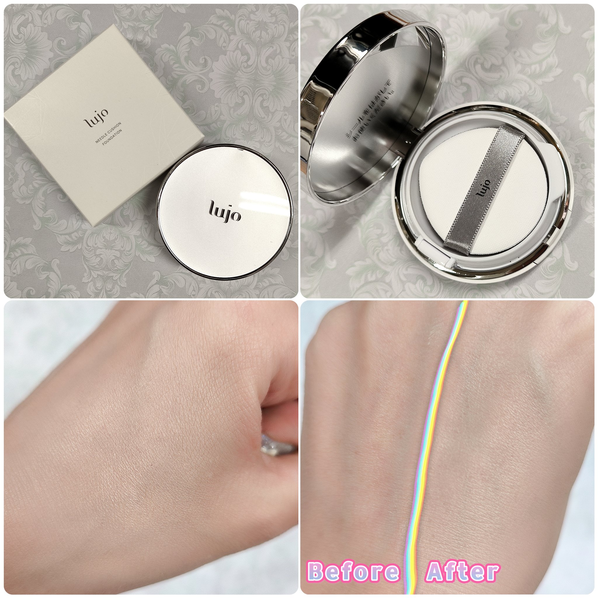 ニードルクッションファンデーション/lujo/クッションファンデーションを使ったクチコミ（2枚目）