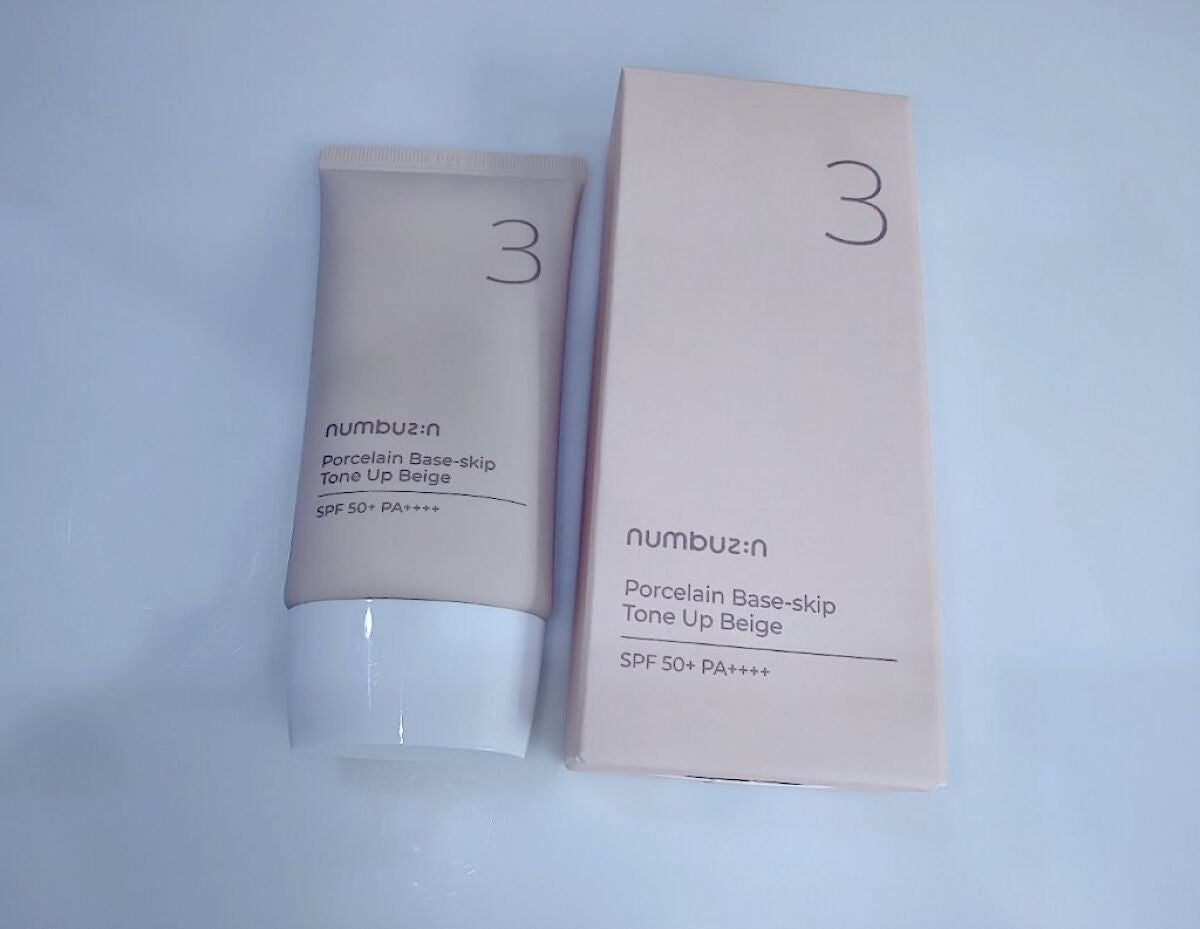 3番 ノーファンデ陶器肌トーンアップクリーム/numbuzin/化粧下地を使ったクチコミ(1枚目)
