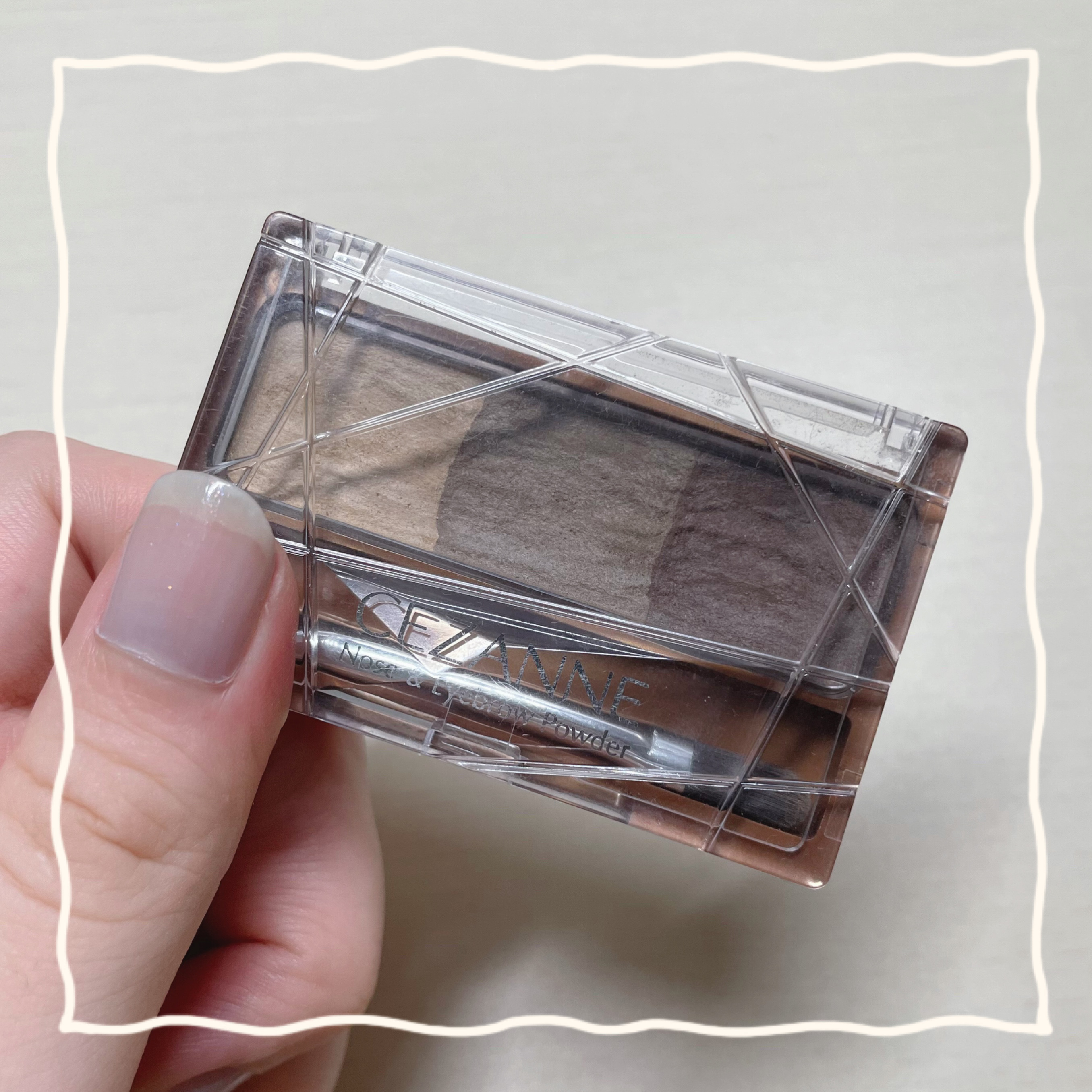 ノーズ＆アイブロウパウダー/CEZANNE/パウダーアイブロウを使ったクチコミ（2枚目）