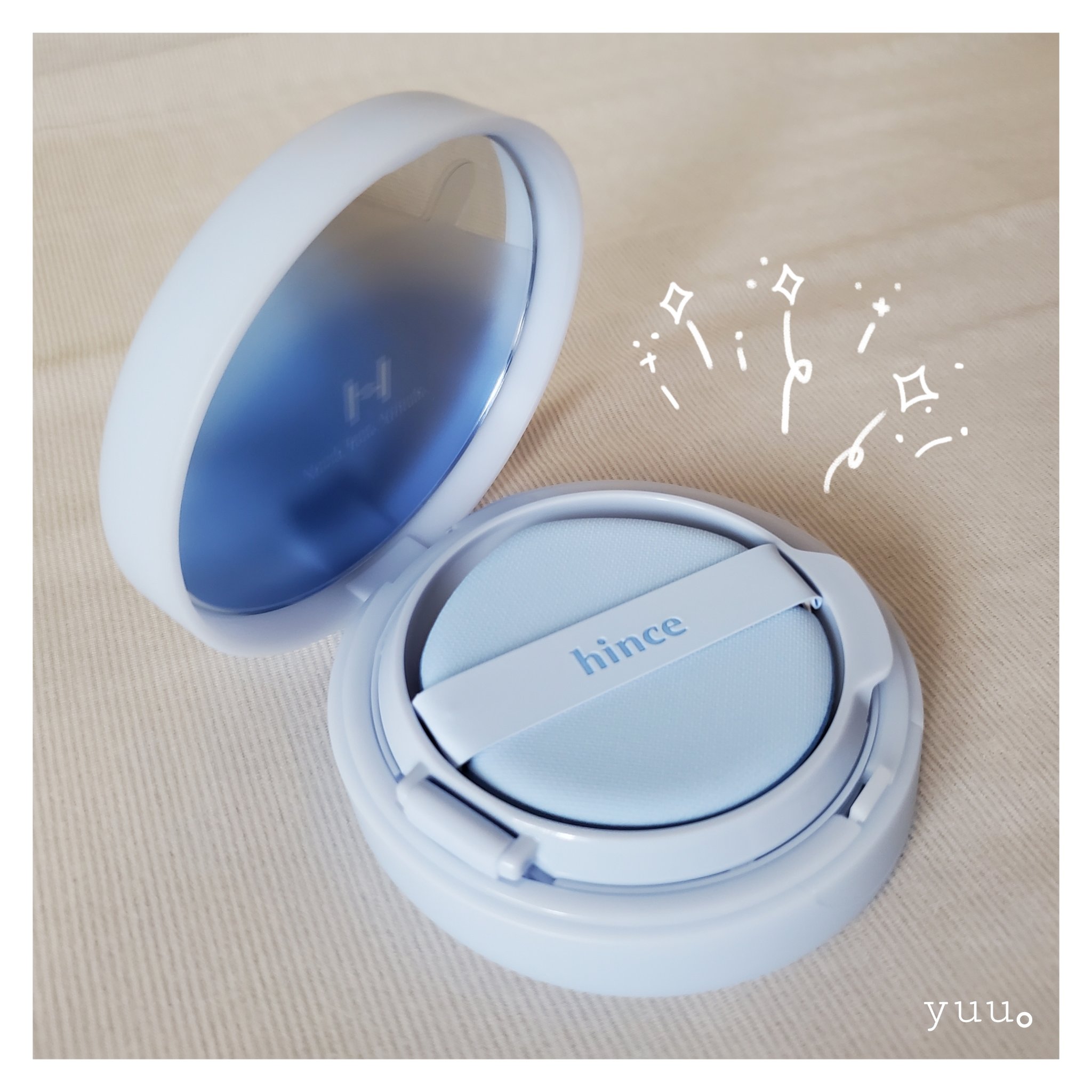 セカンドスキンメッシュマットクッション 17 ポーセリン（24 BLUE DIVE）/hince/クッションファンデーションを使ったクチコミ（3枚目）