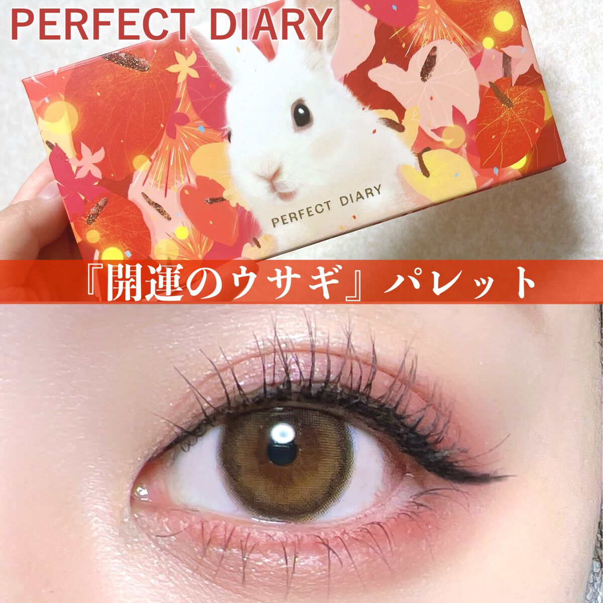 エクスプローラ12色 動物アイシャドウパレット 花兎(ラッキーラビット)/PERFECT DIARY/アイシャドウパレットを使ったクチコミ（1枚目）