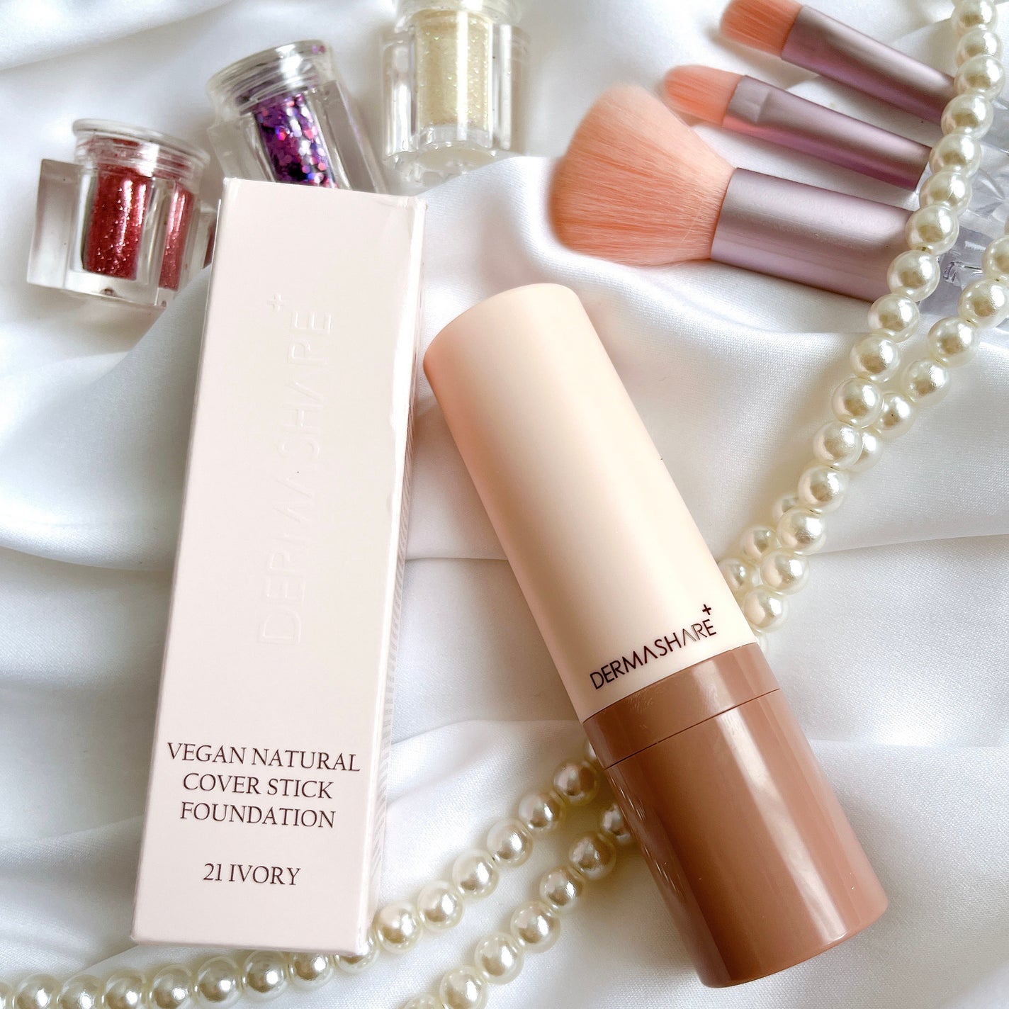 ヴィーガンナチュラルカバースティックファンデーション/DERMASHARE/その他ファンデーションを使ったクチコミ(1枚目)