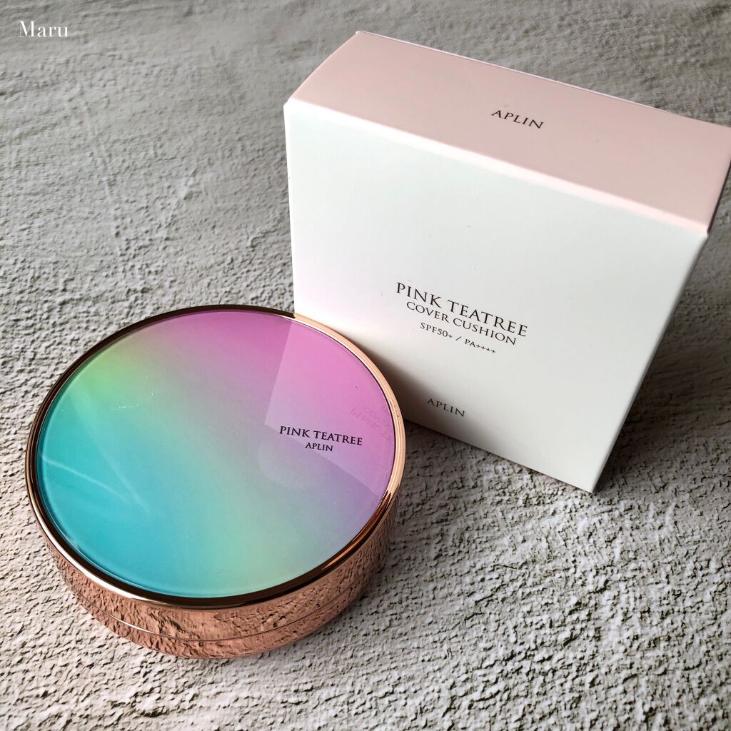 ピンクティーツリーカバークッション/APLIN/クッションファンデーションを使ったクチコミ(4枚目)