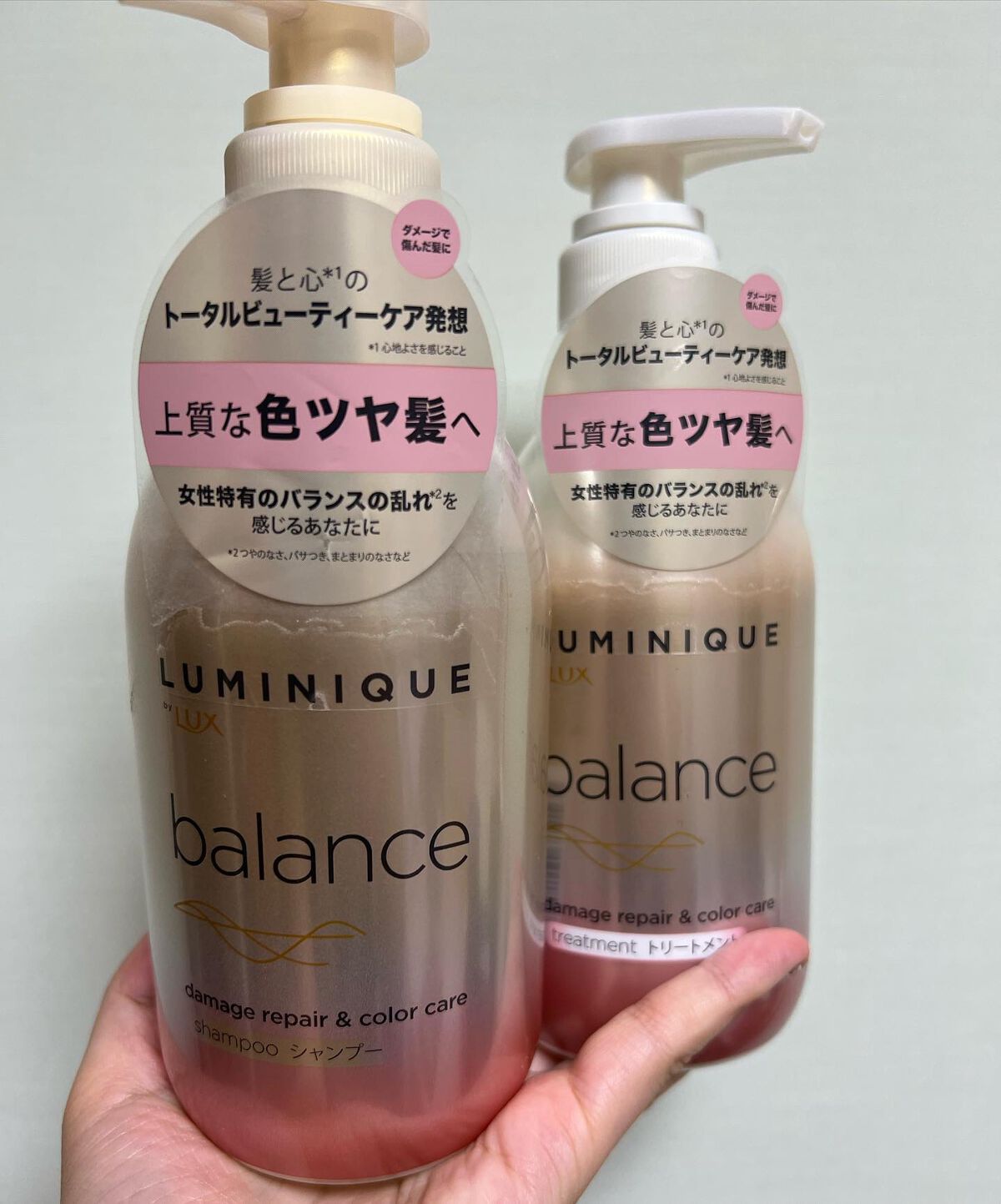 ルミニーク バランス ダメージリペア＆カラーケア シャンプー/トリートメント トリートメント ポンプ 480g/LUX/市販シャンプーを使ったクチコミ（1枚目）