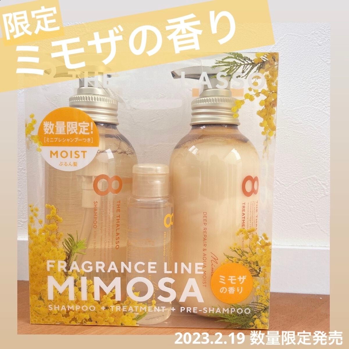 モイストシャンプー&モイストトリートメント ミニプレシャンプー付き 限定キット ミモザの香り/エイトザタラソ/その他キットセットを使ったクチコミ(1枚目)