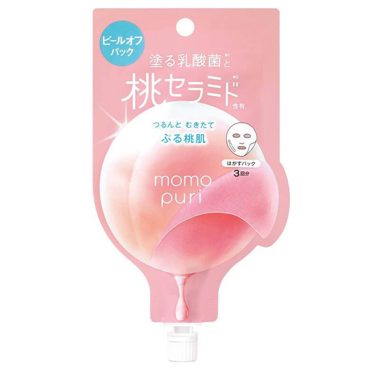 ももぷり フレッシュピールオフパック/ももぷり/ピーリングを使ったクチコミ（3枚目）