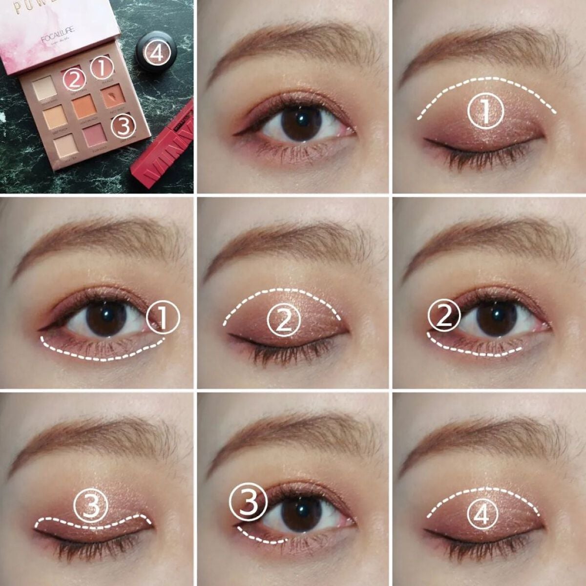 9色アイシャドウパレット/FOCALLURE/アイシャドウパレットを使ったクチコミ(4枚目)
