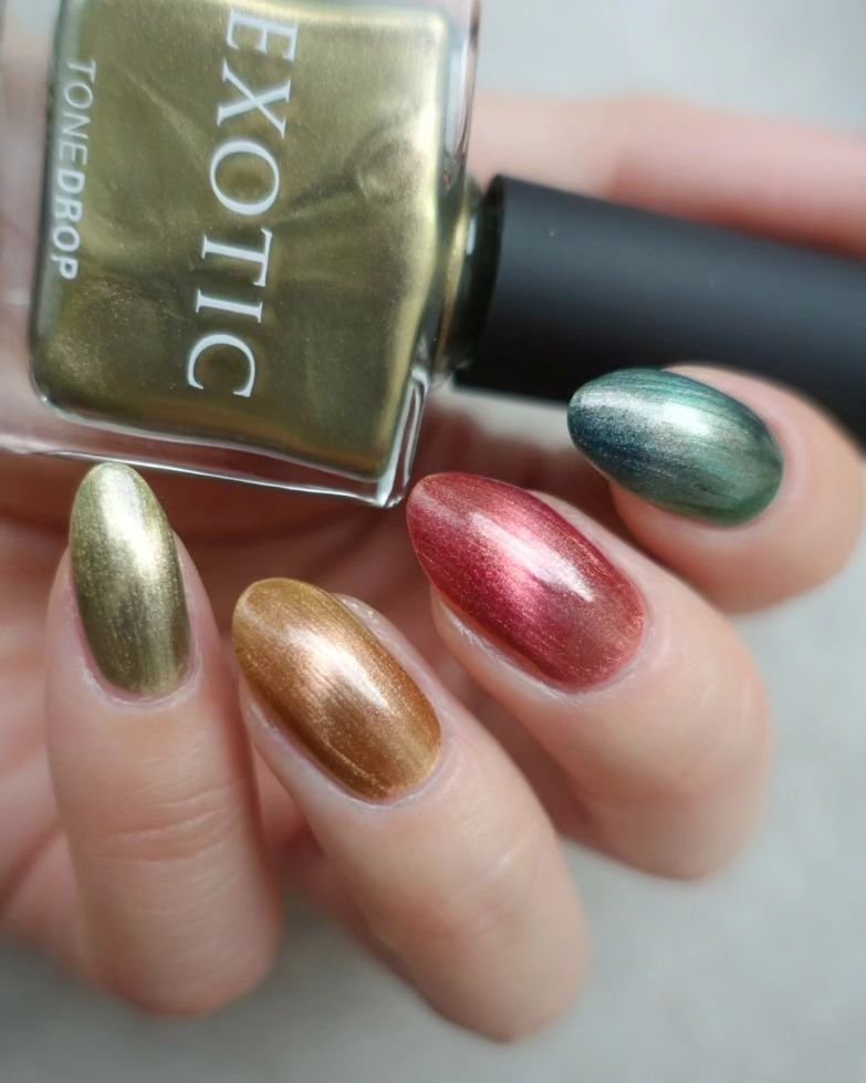 TONE DROP ネイルポリッシュ 029 TIGER EYE/D-UP/マニキュアを使ったクチコミ（3枚目）