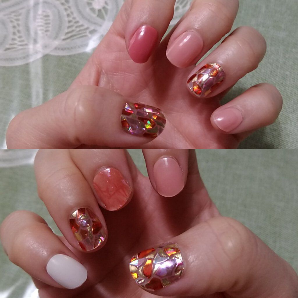 セミキュアジェルネイル(ハンド)/ohora/ネイルシールを使ったクチコミ(1枚目)