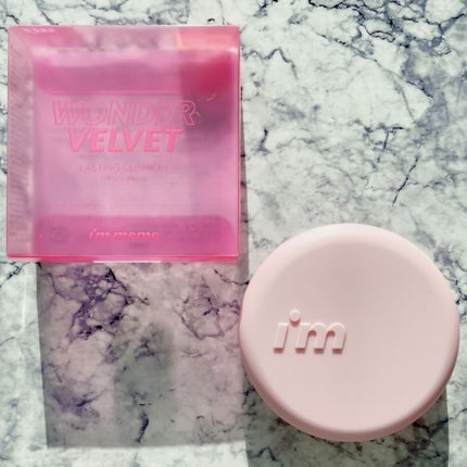 ワンダーベルベットラスティングクッション/i’m meme/クッションファンデーションを使ったクチコミ(2枚目)