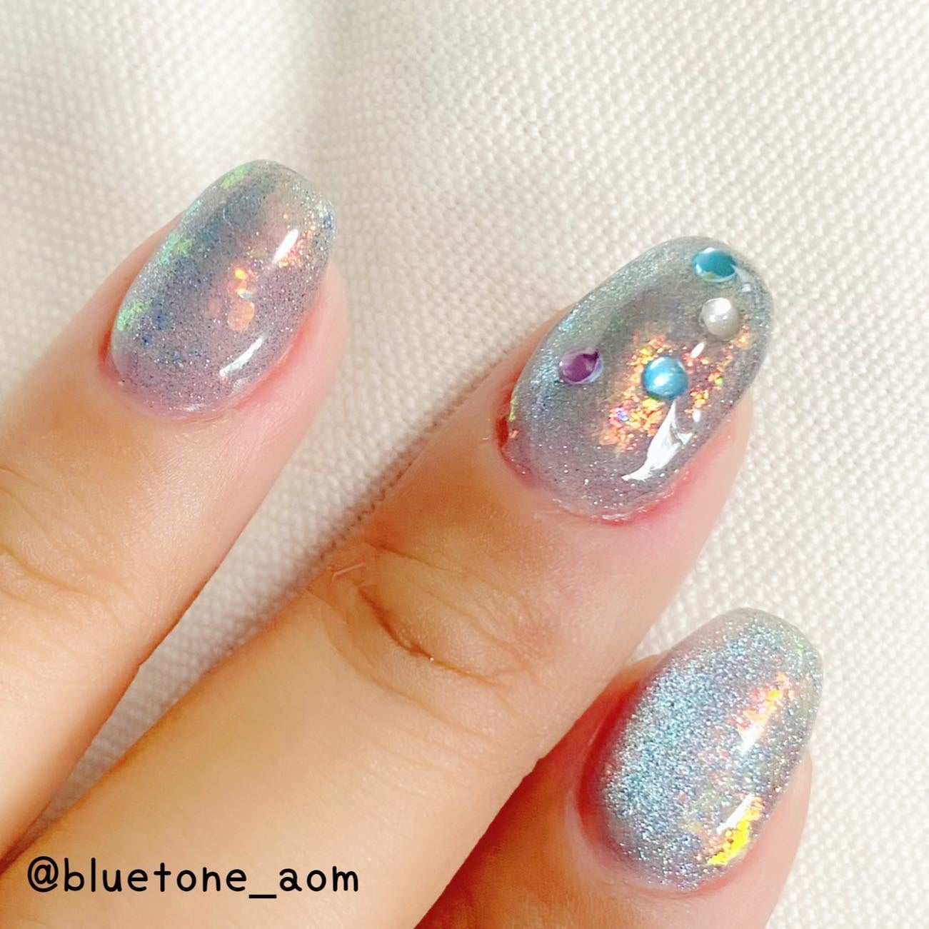 オーロラエフェクトフレーク/ネイル工房/ネイルチップ・パーツを使ったクチコミ(5枚目)