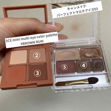 3CE MINI MULTI EYE COLOR PALETTE #BROWN RUM/3CE/アイシャドウパレットを使ったクチコミ（1枚目）