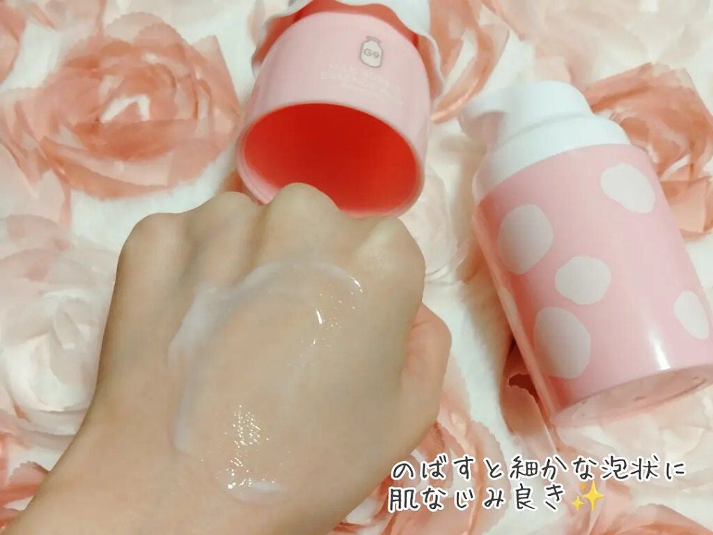 MILK BUBBLE ESSENCE PACK #STRAWBERRY/G9SKIN/美容液を使ったクチコミ(3枚目)
