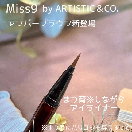 Miss 9'ミスナイン ザ エッセンスアイライナー/ARTISTIC&CO./リキッドアイライナーを使ったクチコミ(2枚目)