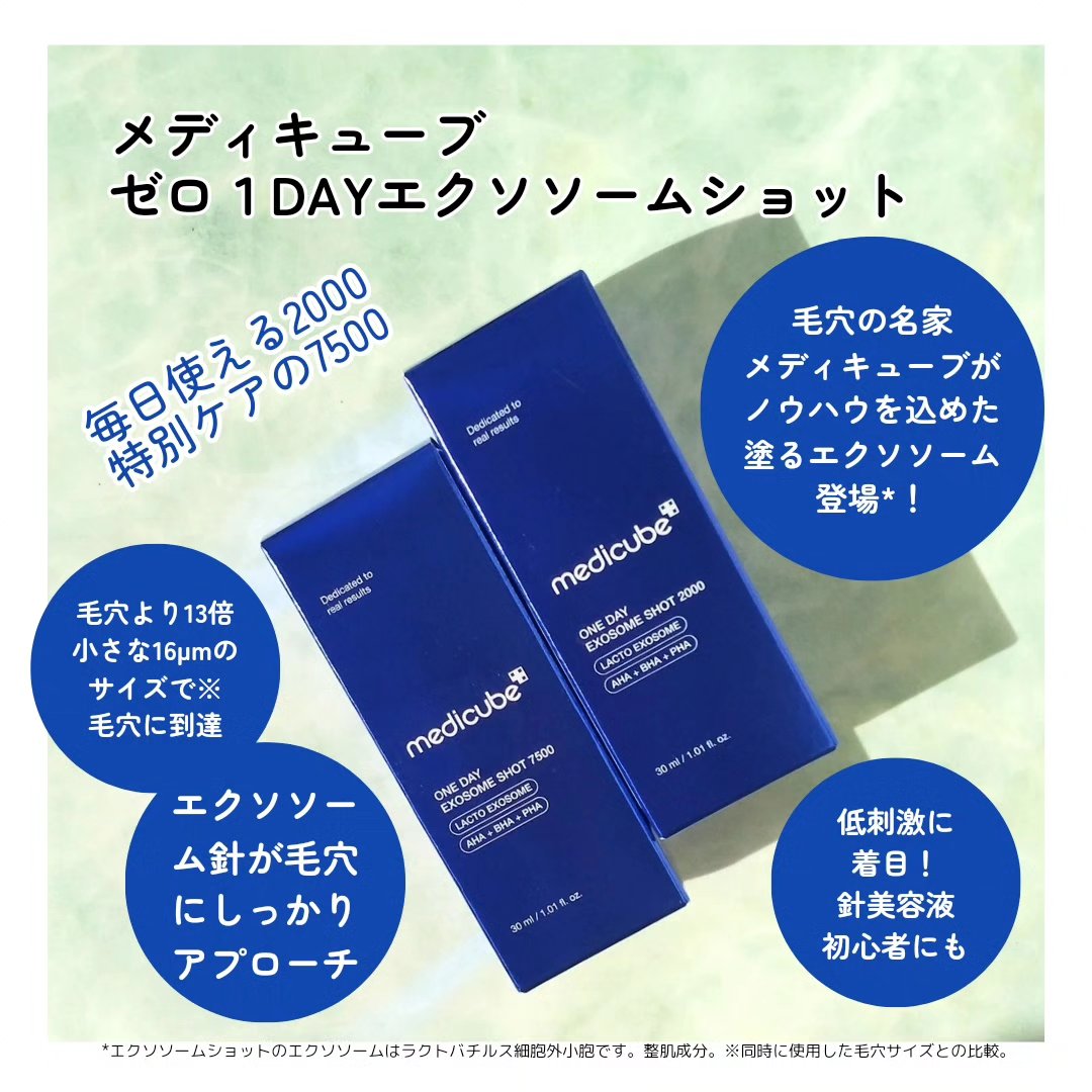 MEDICUBEの美容液を徹底比較】ゼロ1DAYエクソソームショット2000他、1