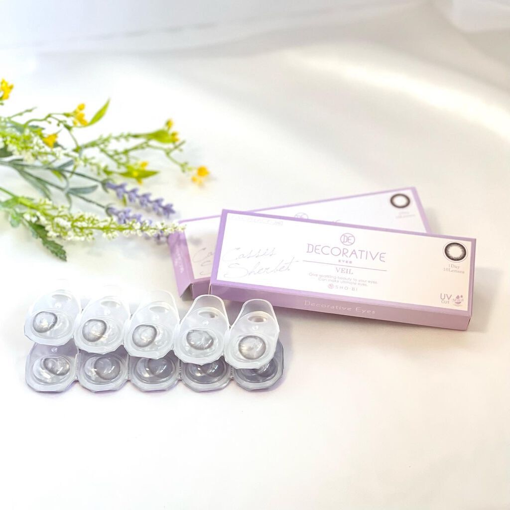デコラティブアイズ ヴェール Cassis Sherbet/Decorative Eyes/カラーコンタクトレンズを使ったクチコミ（1枚目）