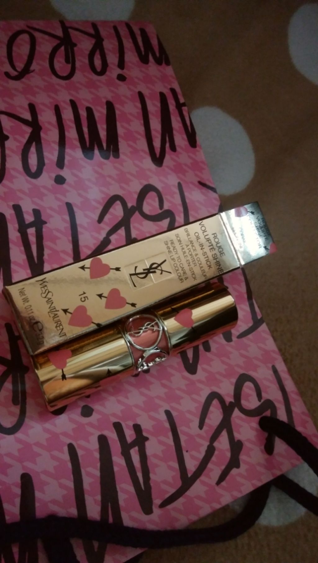 ルージュ ヴォリュプテ シャイン/YVES SAINT LAURENT BEAUTE/口紅を使ったクチコミ（2枚目）