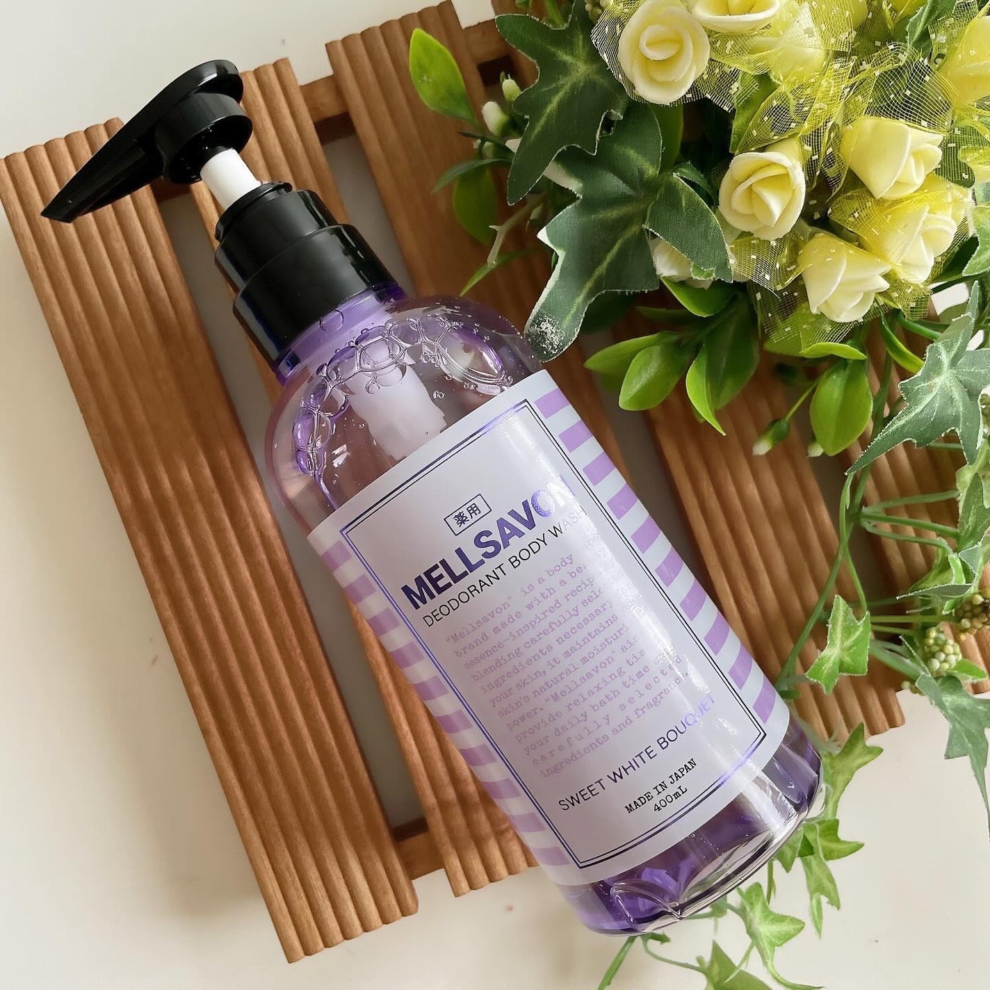 メルサボン デオドラント ボディウォッシュ スイートホワイトブーケ/Mellsavon/ボディソープを使ったクチコミ(1枚目)