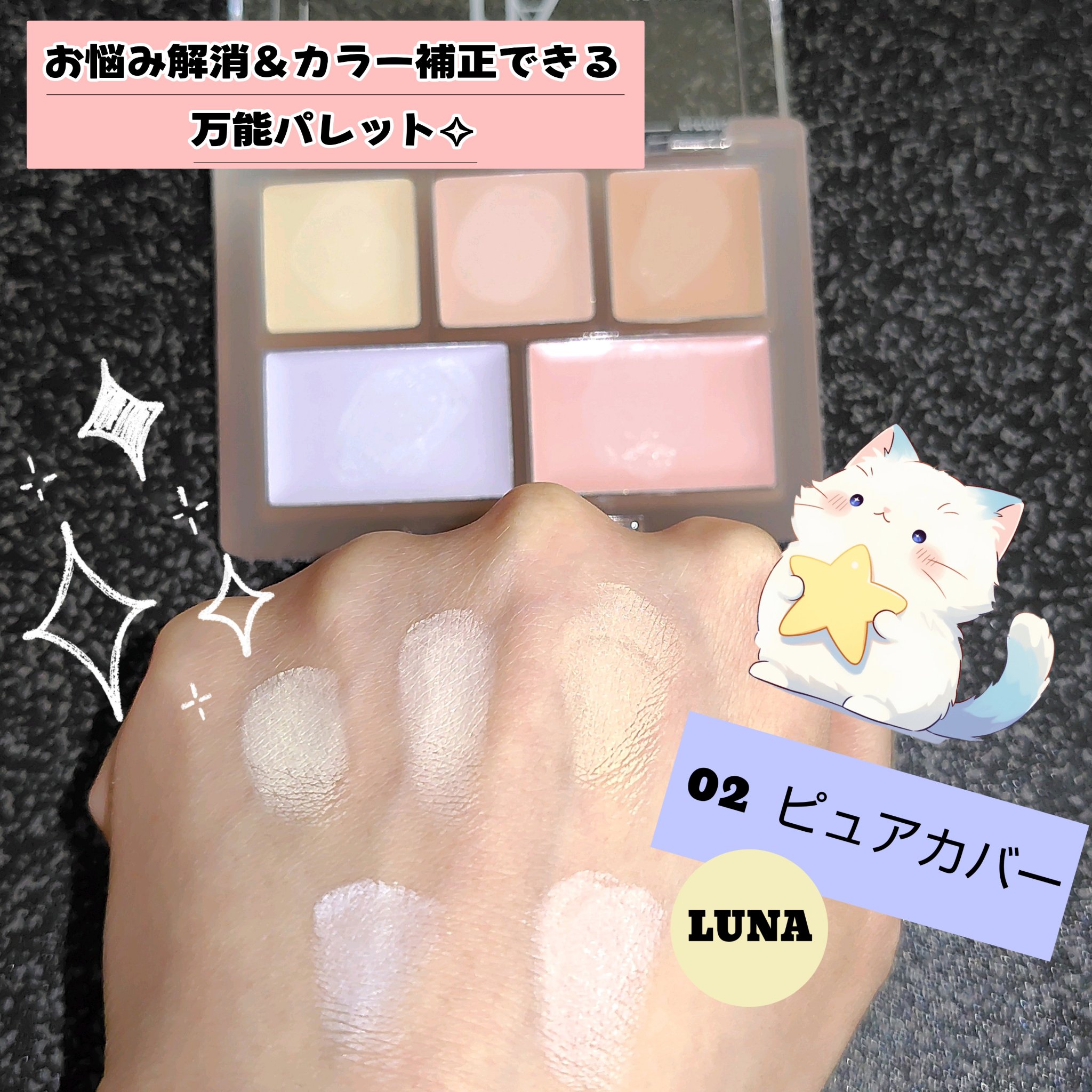 コンシールブレンダーパレット/LUNA/パレットコンシーラーを使ったクチコミ（1枚目）