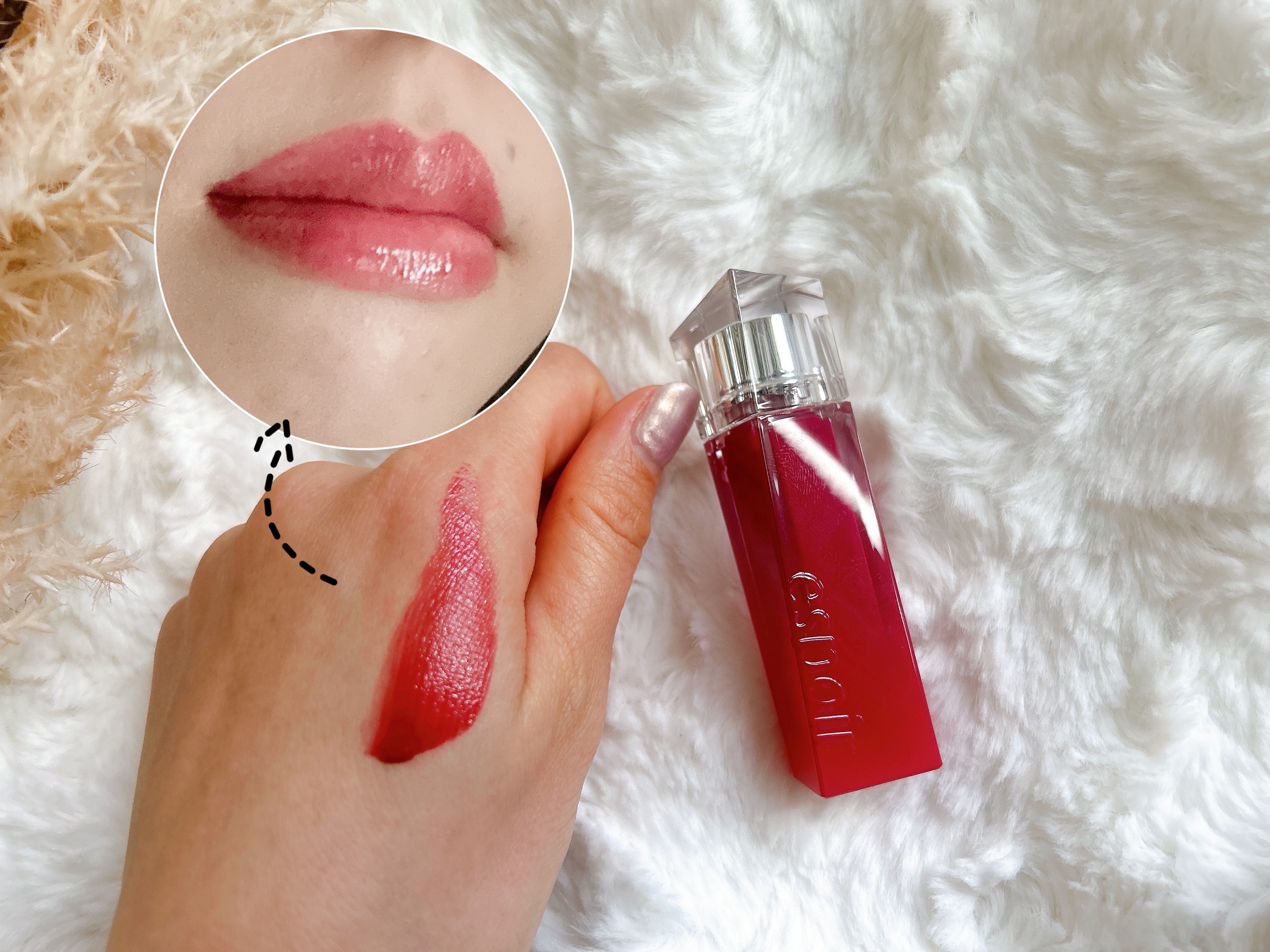 クチュールリップティントグレイズ/espoir/リップティントを使ったクチコミ（3枚目）