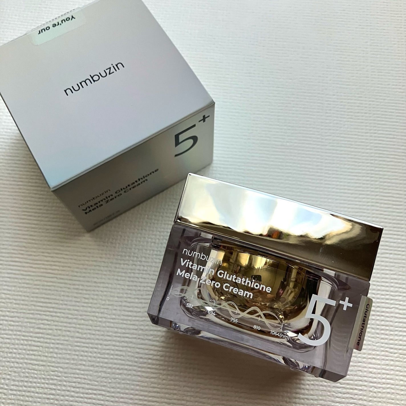 5番 白玉グルタチオンCメラゼロクリーム/numbuzin/フェイスクリームを使ったクチコミ(4枚目)
