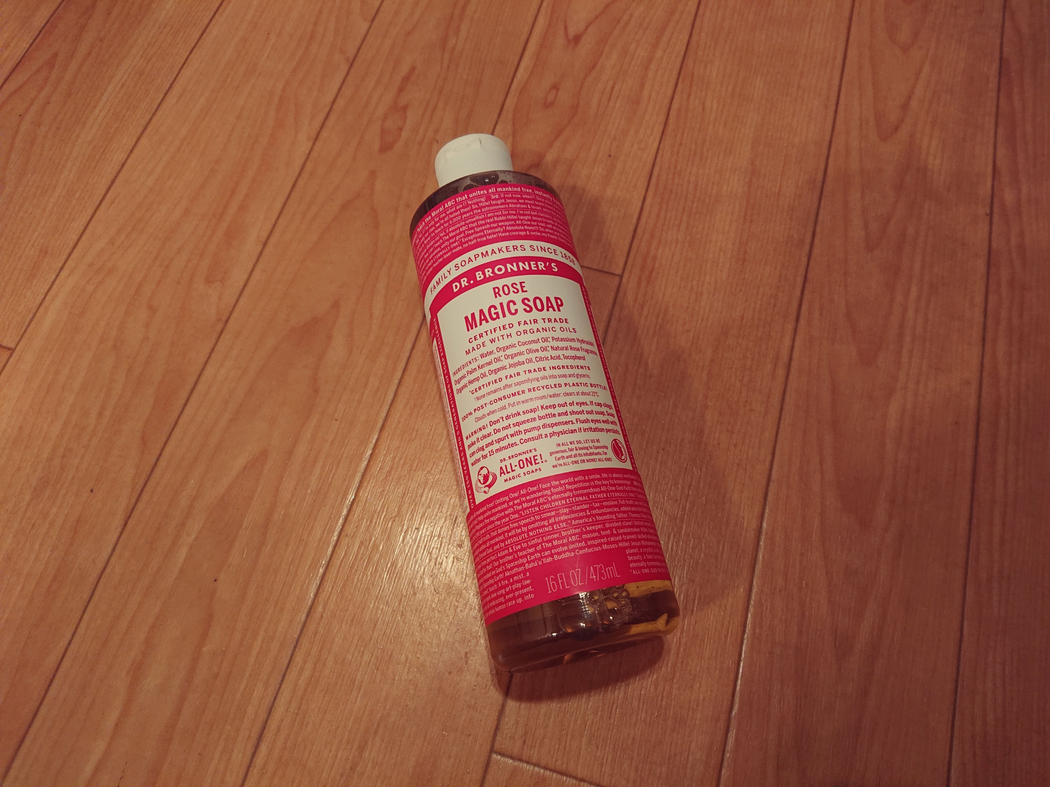 マジックソープ ローズ 473ml/ドクターブロナー/ボディソープを使ったクチコミ（1枚目）