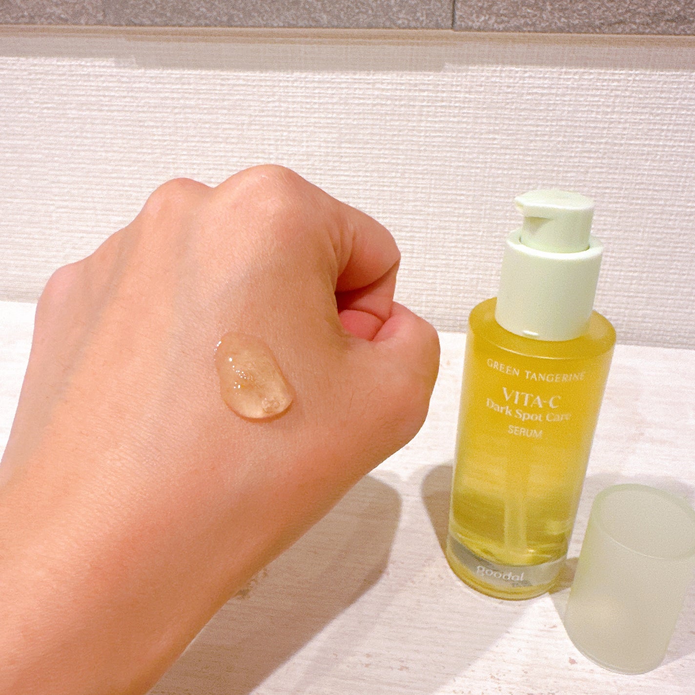 グリーンタンジェリン ビタC ダークスポットケアセラム/goodal/美容液を使ったクチコミ(3枚目)