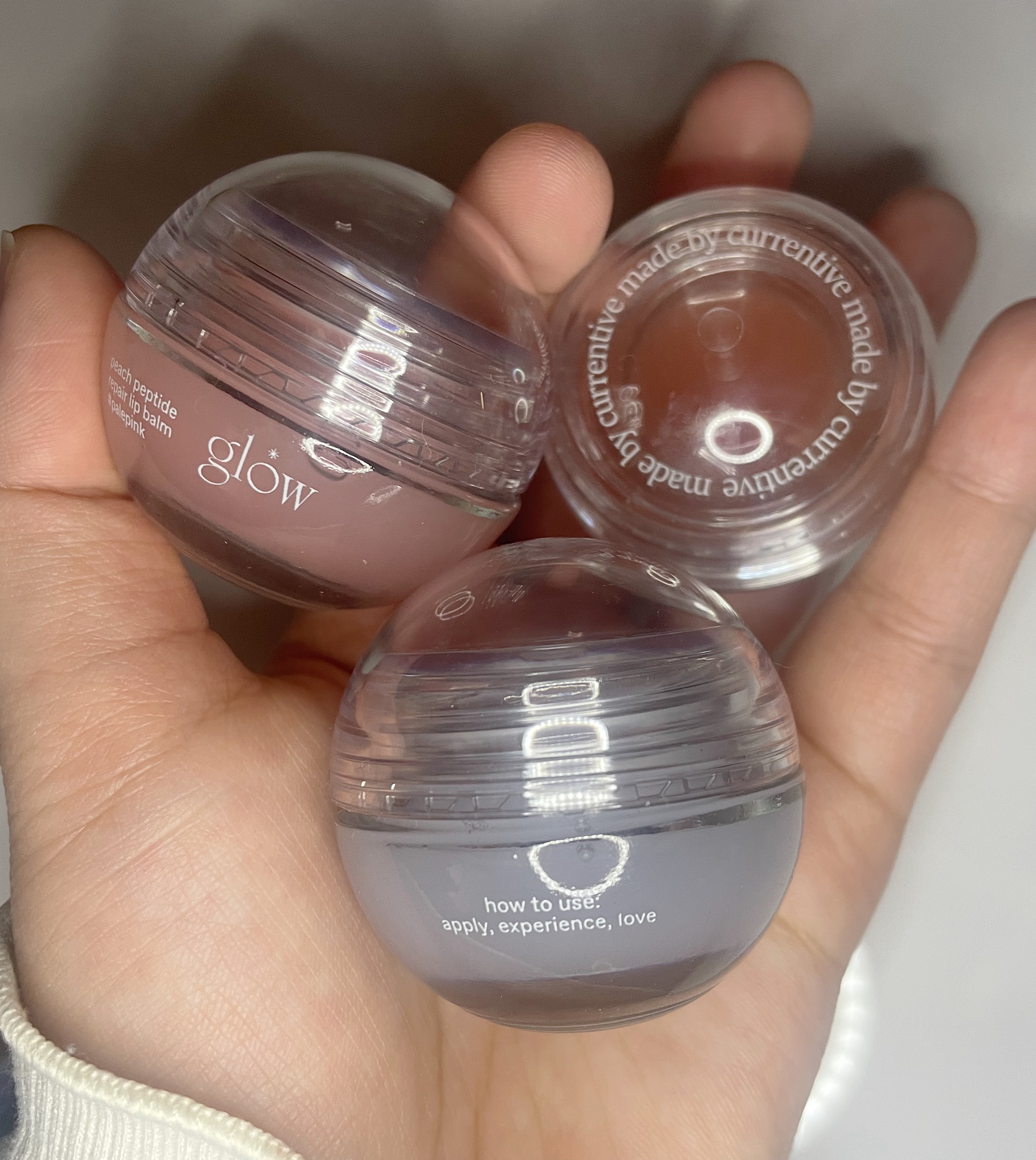 ピーチペプチドリップバーム/glow/リップバームを使ったクチコミ（1枚目）