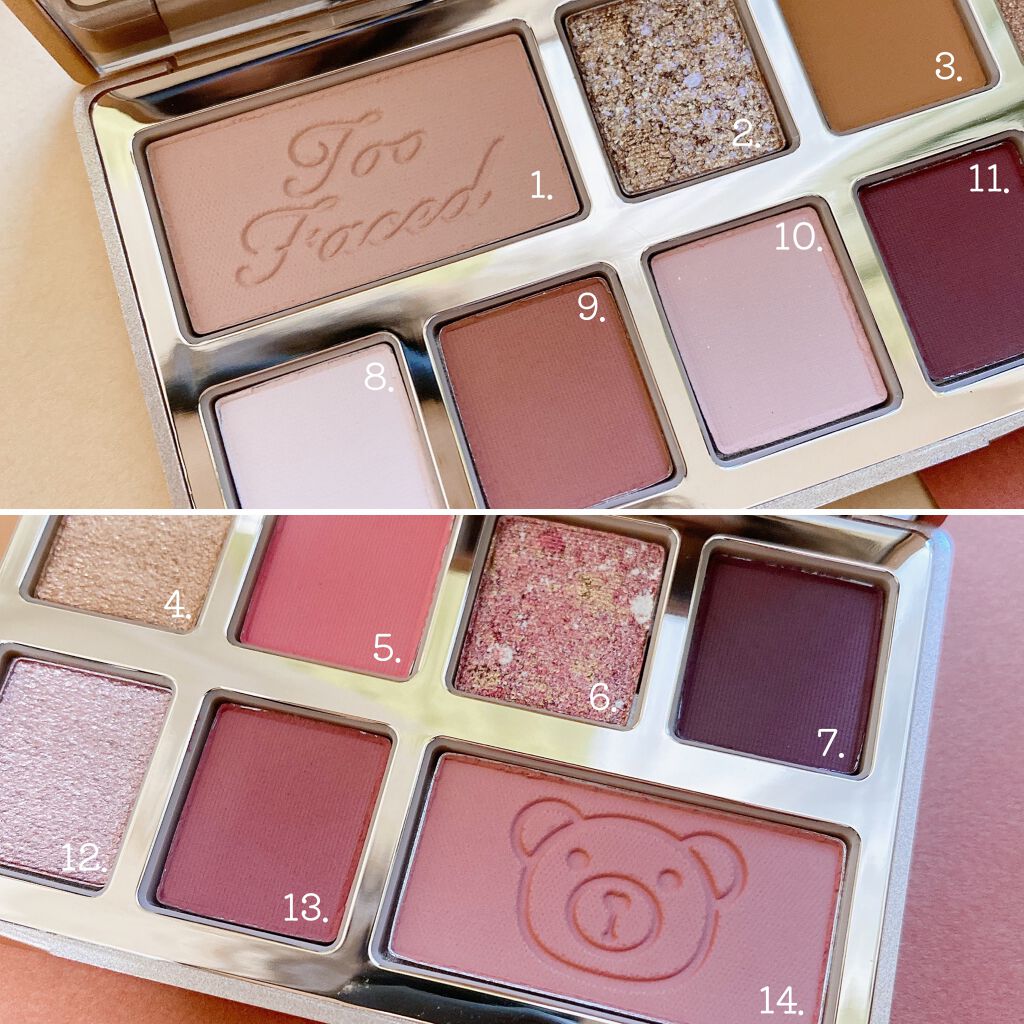 テディ ベア アイシャドウ パレット/Too Faced/アイシャドウパレットを使ったクチコミ(4枚目)