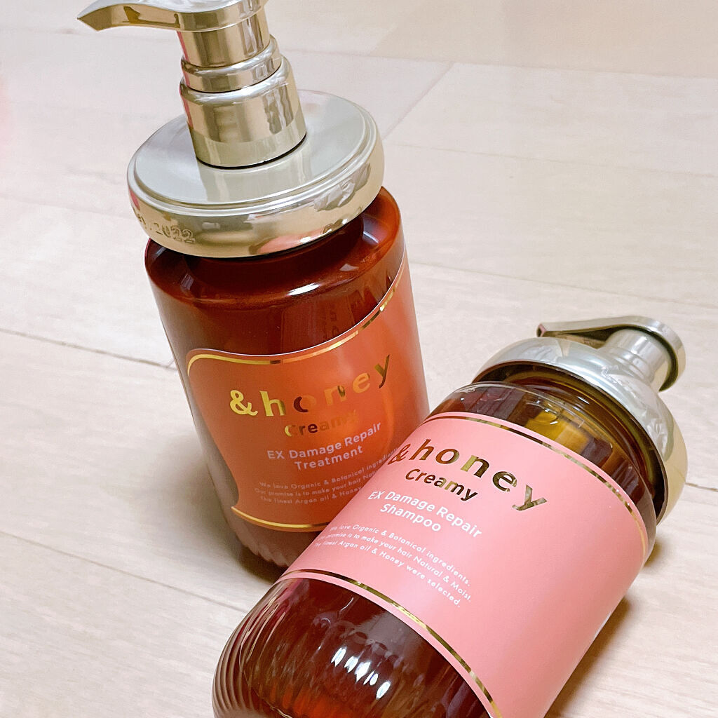Creamy EXダメージリペアシャンプー1.0/ヘアトリートメント2.0/&honey/市販シャンプーを使ったクチコミ（2枚目）