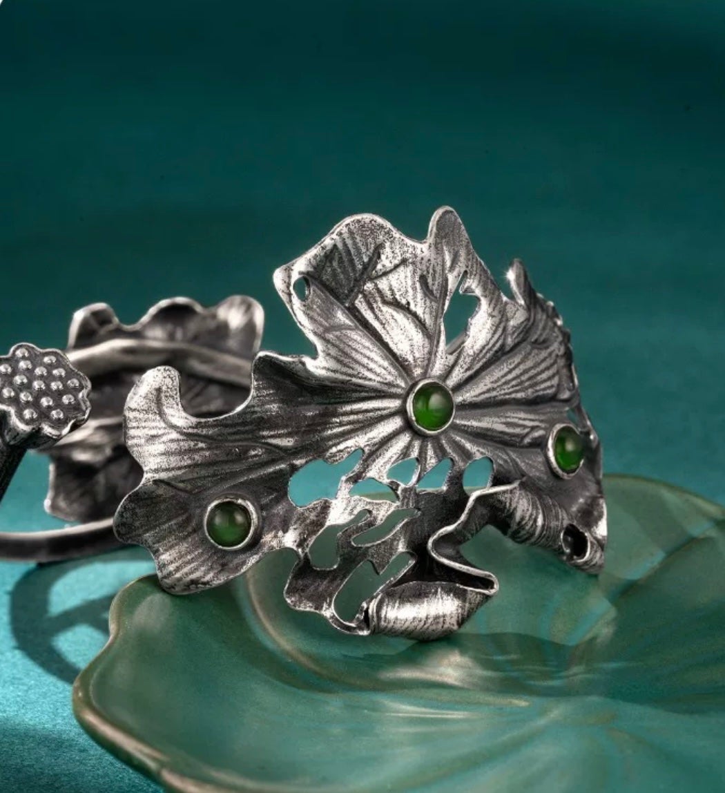 インスピレーションクローゼット on LIPS 「蓮の葉純銀ブレスレット【デザインインスピレーション】デザイナー..」(3枚目)