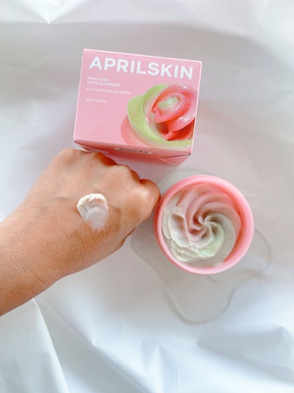 ピンクアロエメレンゲクレンザー/APRILSKIN/その他洗顔料を使ったクチコミ(2枚目)