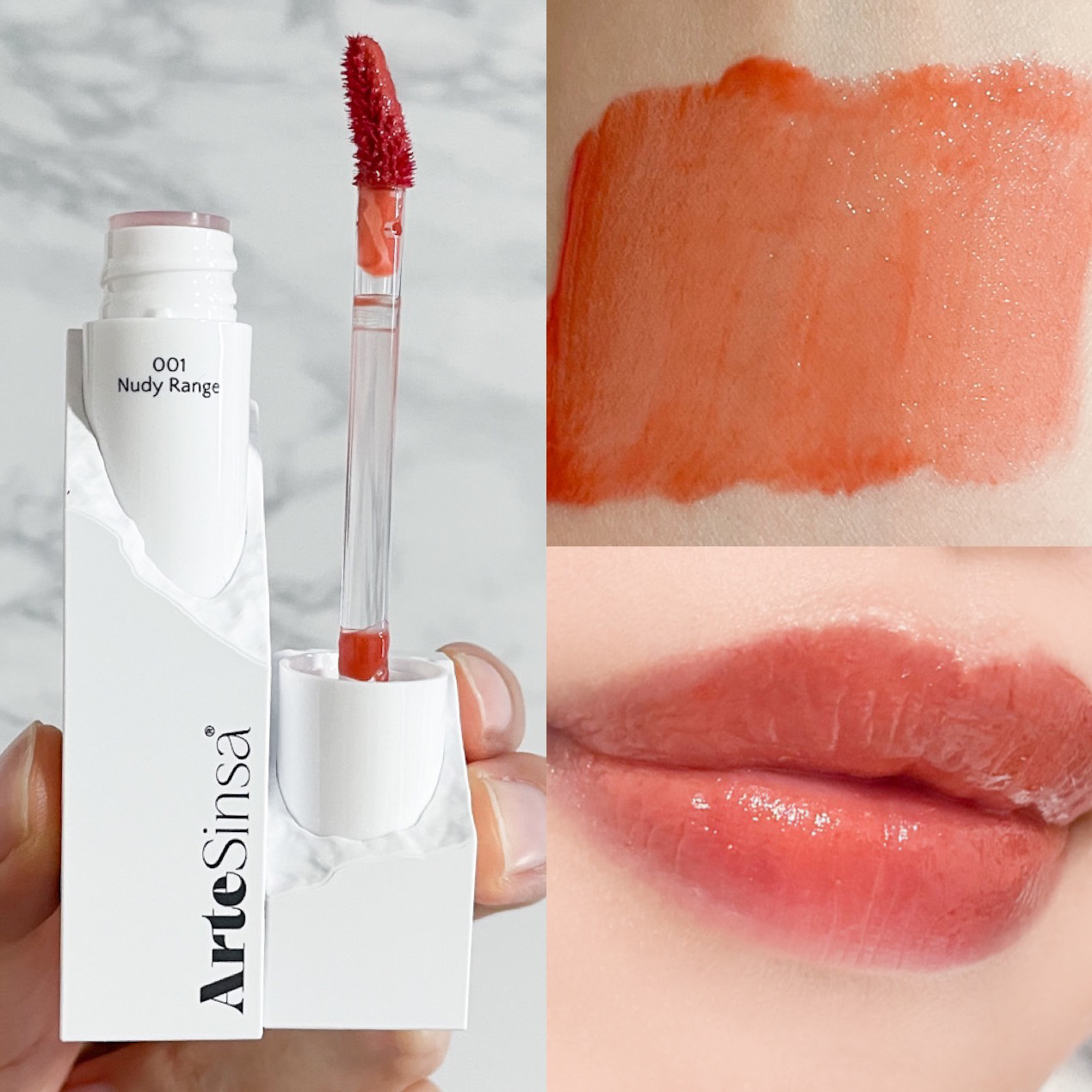 ビルダブルデューイフィットティント 007 Vivid Coral/ArteSinsa/リップティントを使ったクチコミ（3枚目）