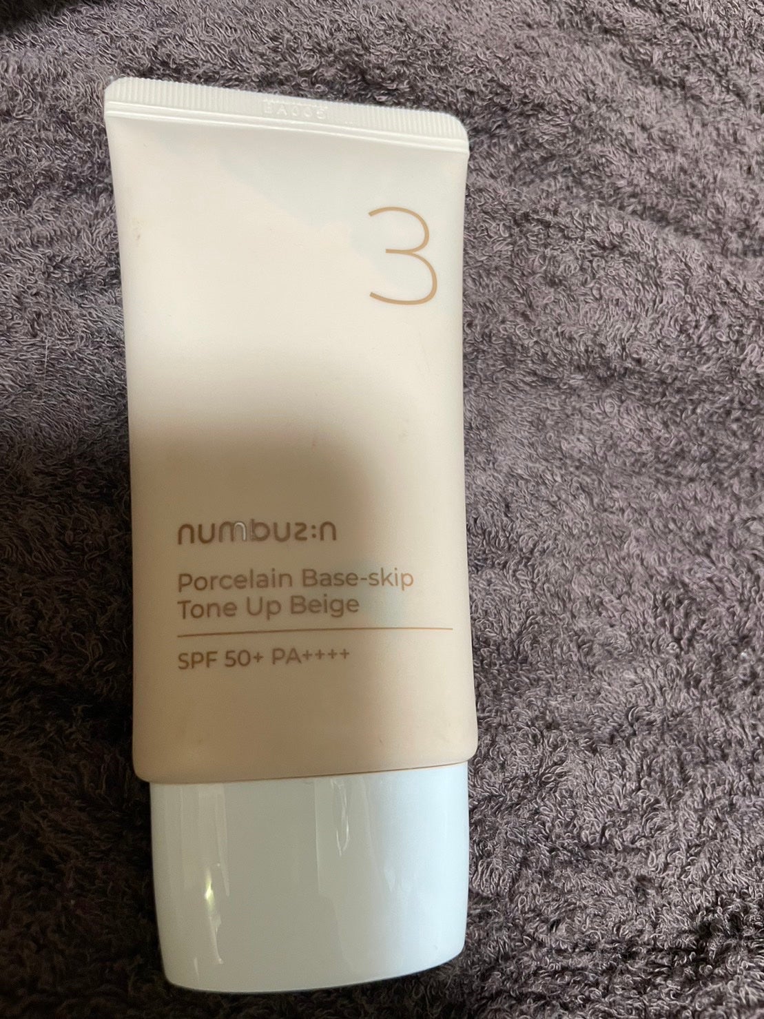 3番 ノーファンデ陶器肌トーンアップクリーム/numbuzin/化粧下地を使ったクチコミ(1枚目)