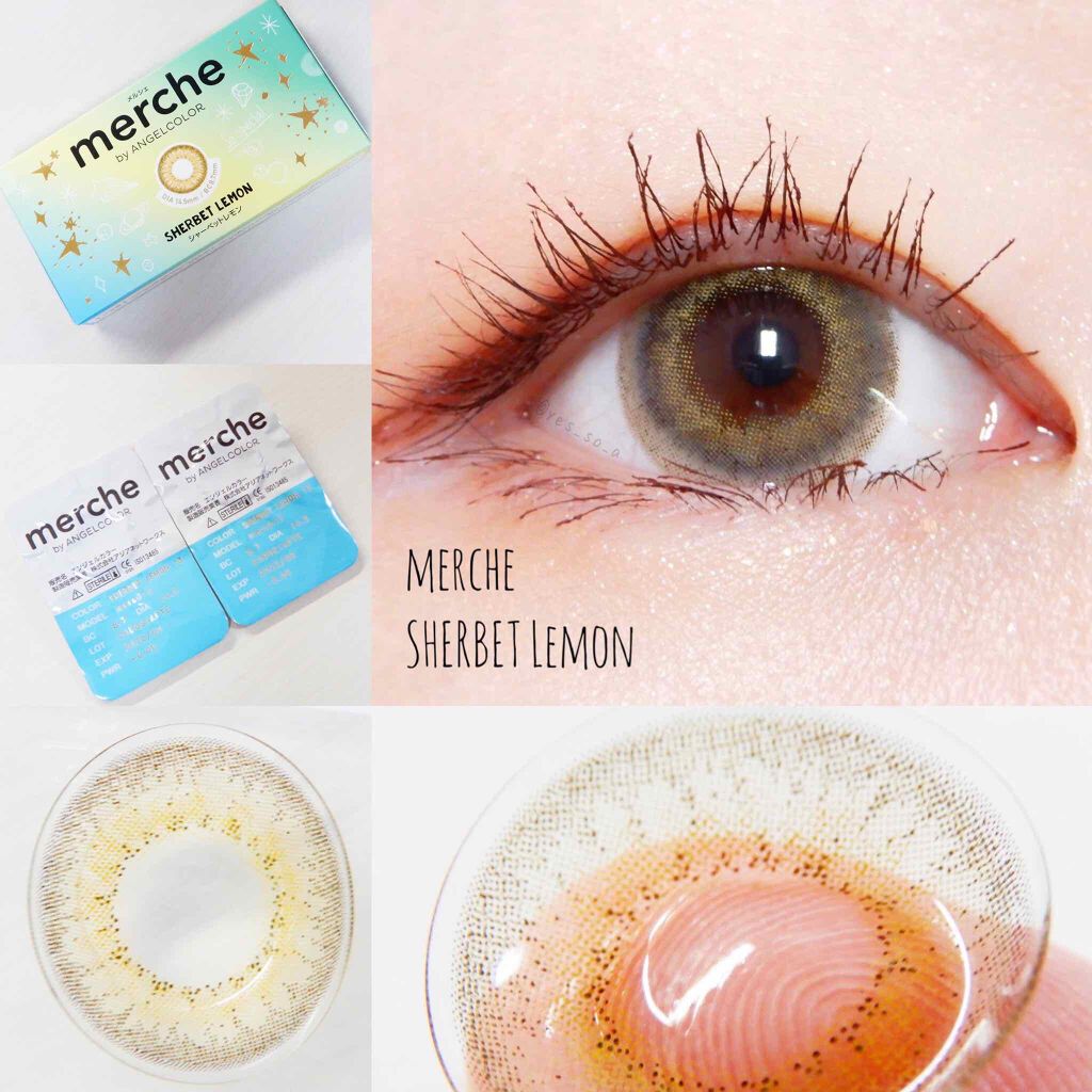 メルシェ 1month シャーベットレモン/AngelColor/１ヶ月（１MONTH）カラコンを使ったクチコミ（2枚目）
