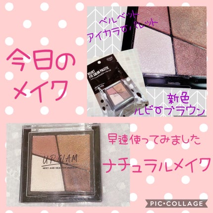 UR GLAM VELVET EYE COLOR PALETTE/U R GLAM/アイシャドウパレットを使ったクチコミ(1枚目)