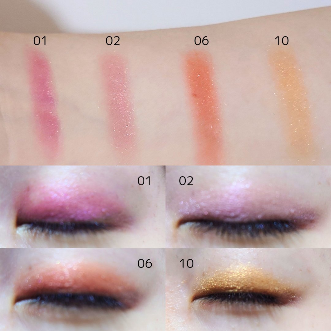 オーラデュウ プリズム イルミネーター ピコ 10 稲穂波/SHISEIDO/単色アイシャドウを使ったクチコミ（2枚目）