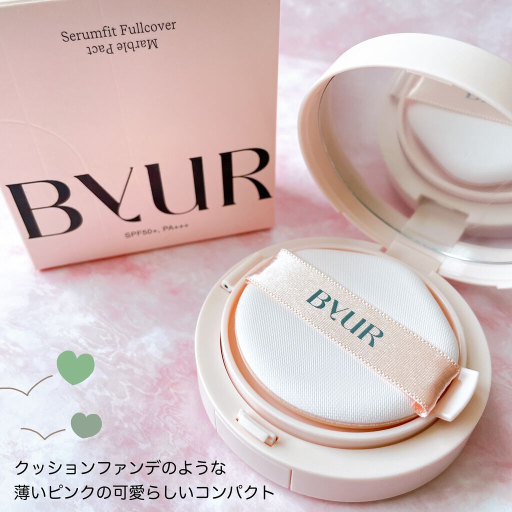 セラムフィット フルカバー マーブルパクト ＜ファンデーション＞ 23 サンド/ByUR/クリーム・エマルジョンファンデーションを使ったクチコミ（3枚目）