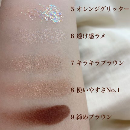 グリッターペディアアイパレット/unleashia/アイシャドウパレットを使ったクチコミ(5枚目)