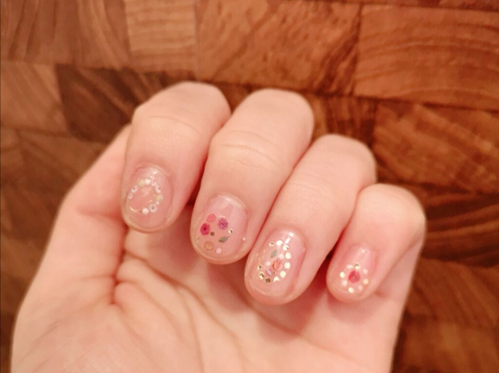 ネイルシール/セリア/ネイルシールを使ったクチコミ(2枚目)