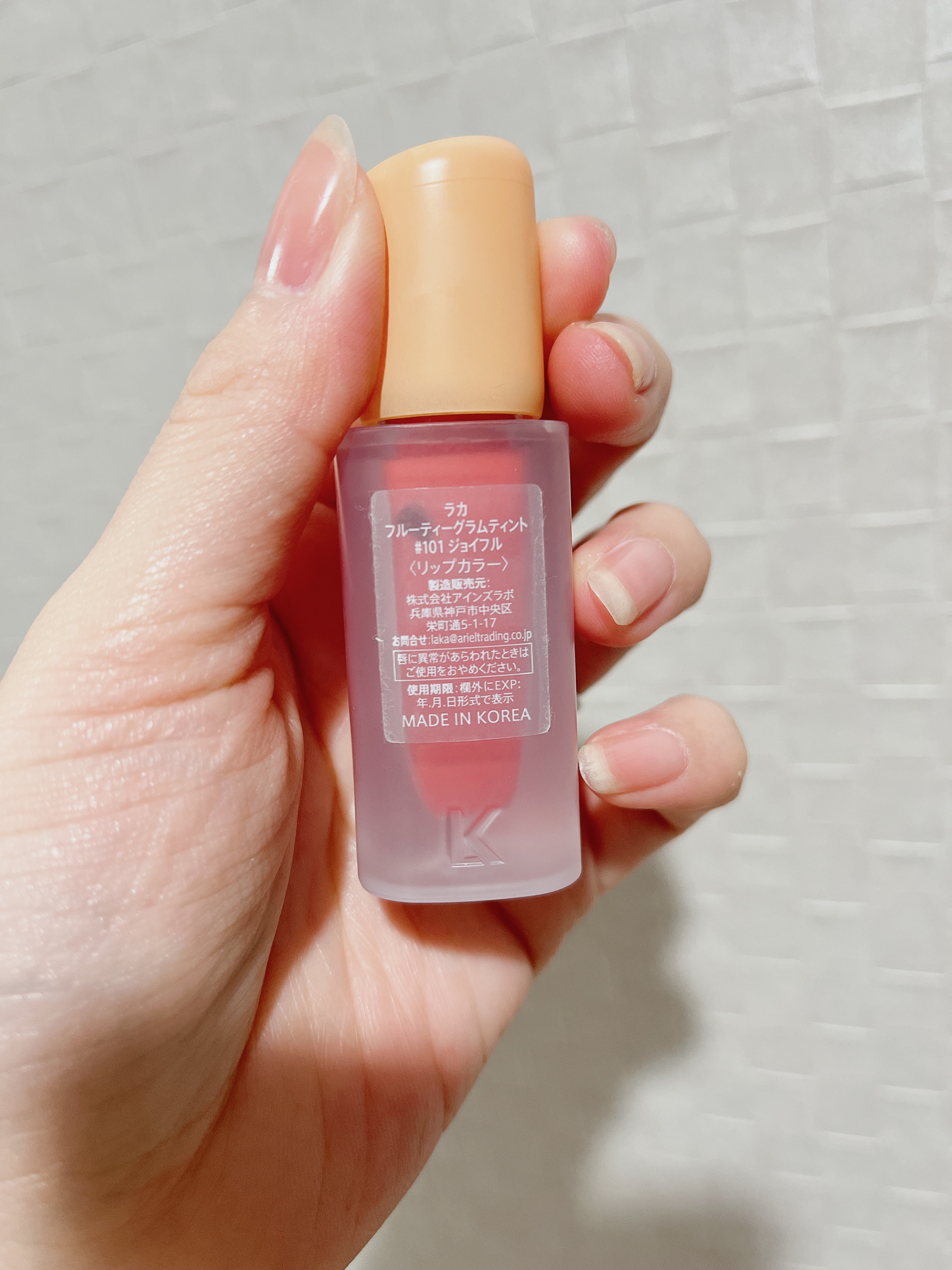 フルーティーグラムティント/Laka/リップティントを使ったクチコミ（3枚目）