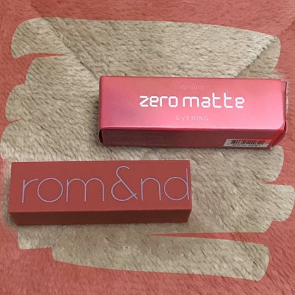 ゼログラムマットリップスティック/rom&nd/口紅を使ったクチコミ(1枚目)