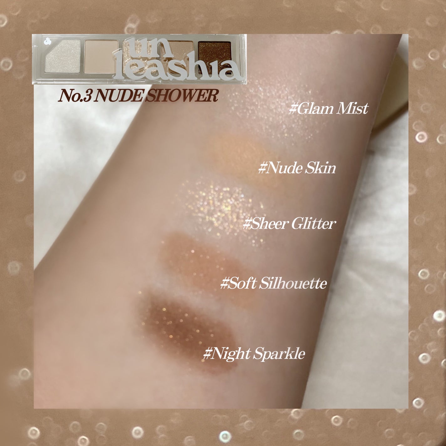 ムードシャワーアイパレット/unleashia/アイシャドウパレットを使ったクチコミ(4枚目)