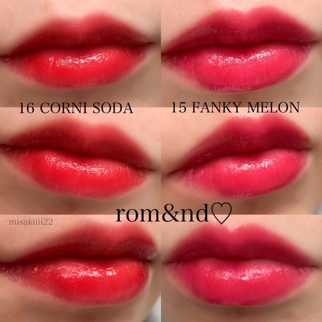 ジューシーラスティングティント/rom&nd/リップティントを使ったクチコミ（1枚目）