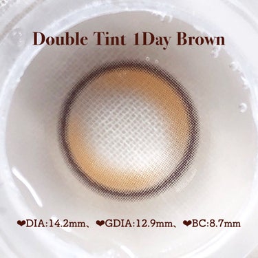 Double Tint 1day ブラウン/OLENS/カラーコンタクトレンズを使ったクチコミ（3枚目）