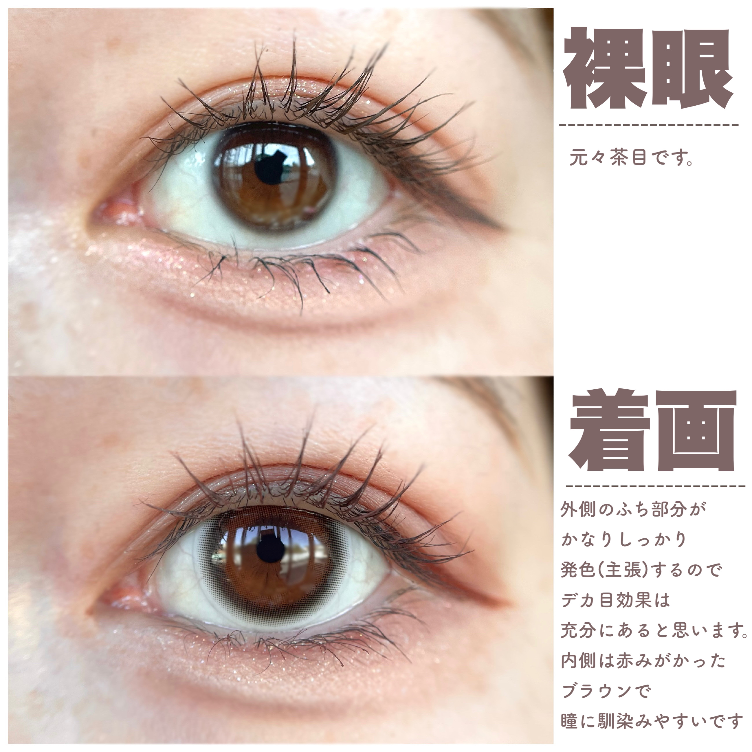 HoneyDrops 1day 15.0mm ミルキードール/HONEY DROPS/ワンデー（１DAY）カラコンを使ったクチコミ（3枚目）