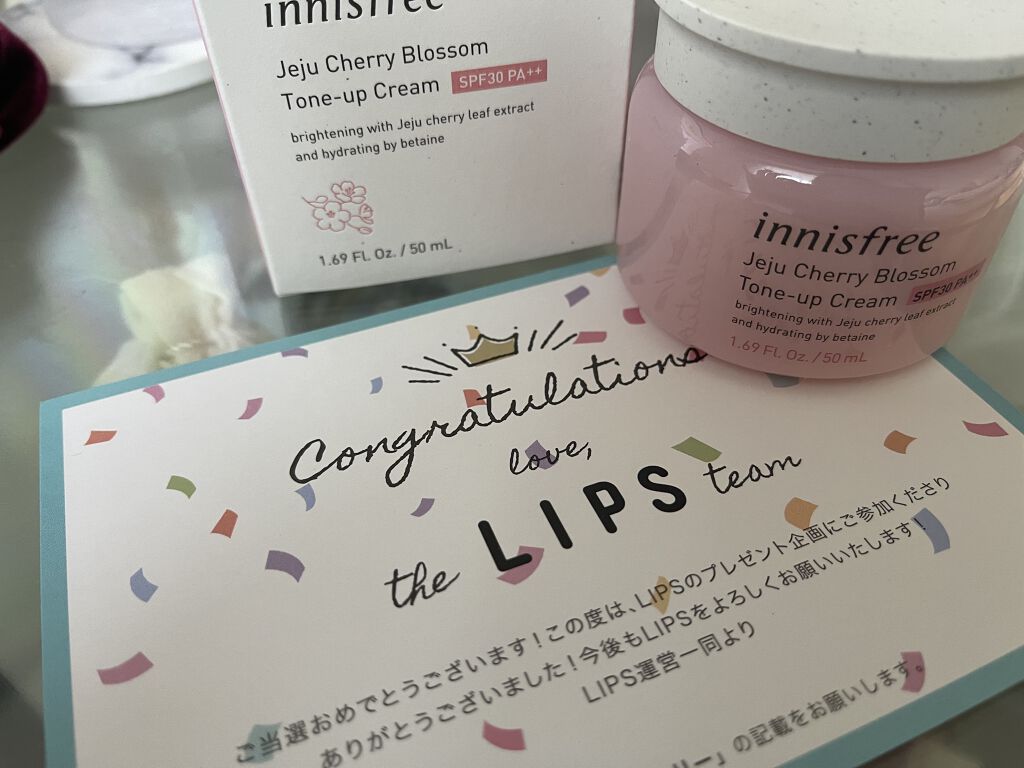 チェジュ チェリーブロッサム トーンアップクリーム/innisfree/化粧下地を使ったクチコミ（1枚目）